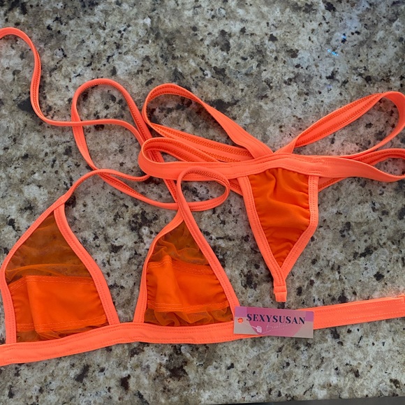 Neon Orange 2 Piece Set - Picture 1 of 2
